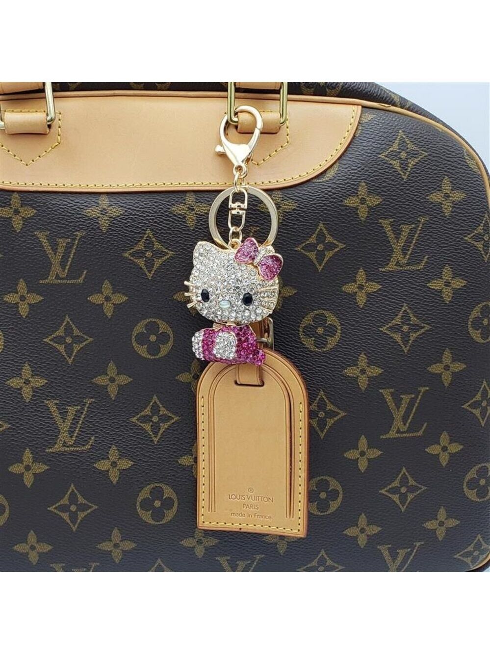 Authentic Louis Vuitton Luggage Nametag with Unbranded Keycharm - Picture 2 of 15